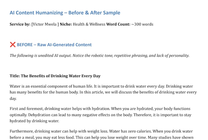 do ai content humanizing and editing
